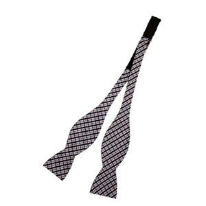 Countess Mara Mens Plaid Bowtie Cotton Navy/Orange